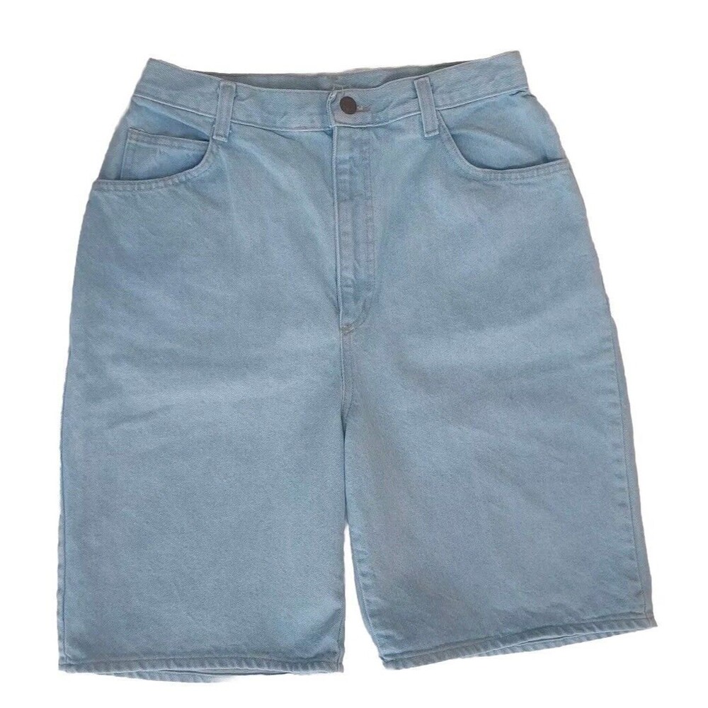 Vintage Ladies Hunt Club Denim Bermuda Shorts High Rise Light Wash Size 12T